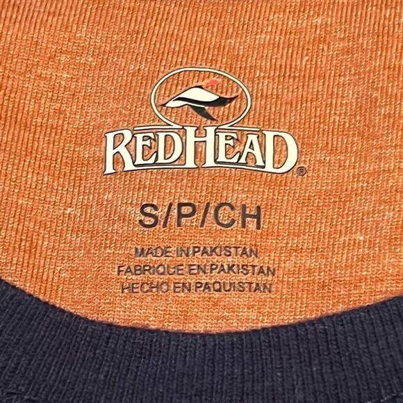 RedHead Classic Orange Heavy Duty Extended Sleeve Tee Shirt / Size S - Picture 3 of 3